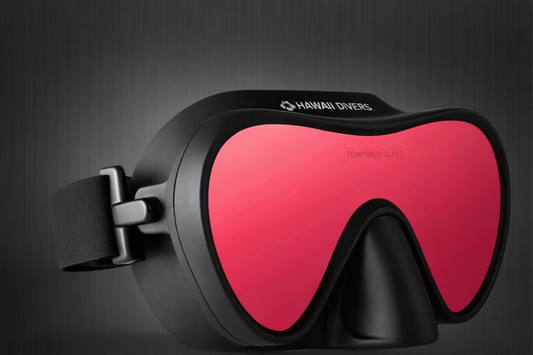 Hawaii Divers Deep Sea Mirrored Adult Mask – Red/Black