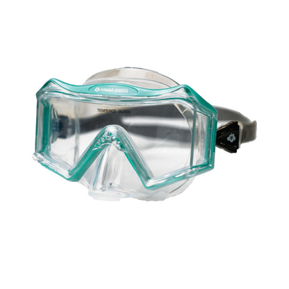 Hawaii Divers Tri View Adult Snorkel Mask - Teal/Black