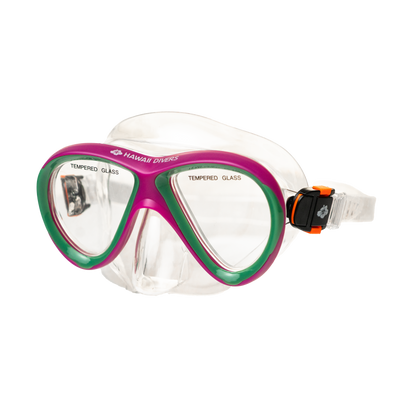 Hawaii Divers Guppy Kids Snorkel Mask – Pink/Green