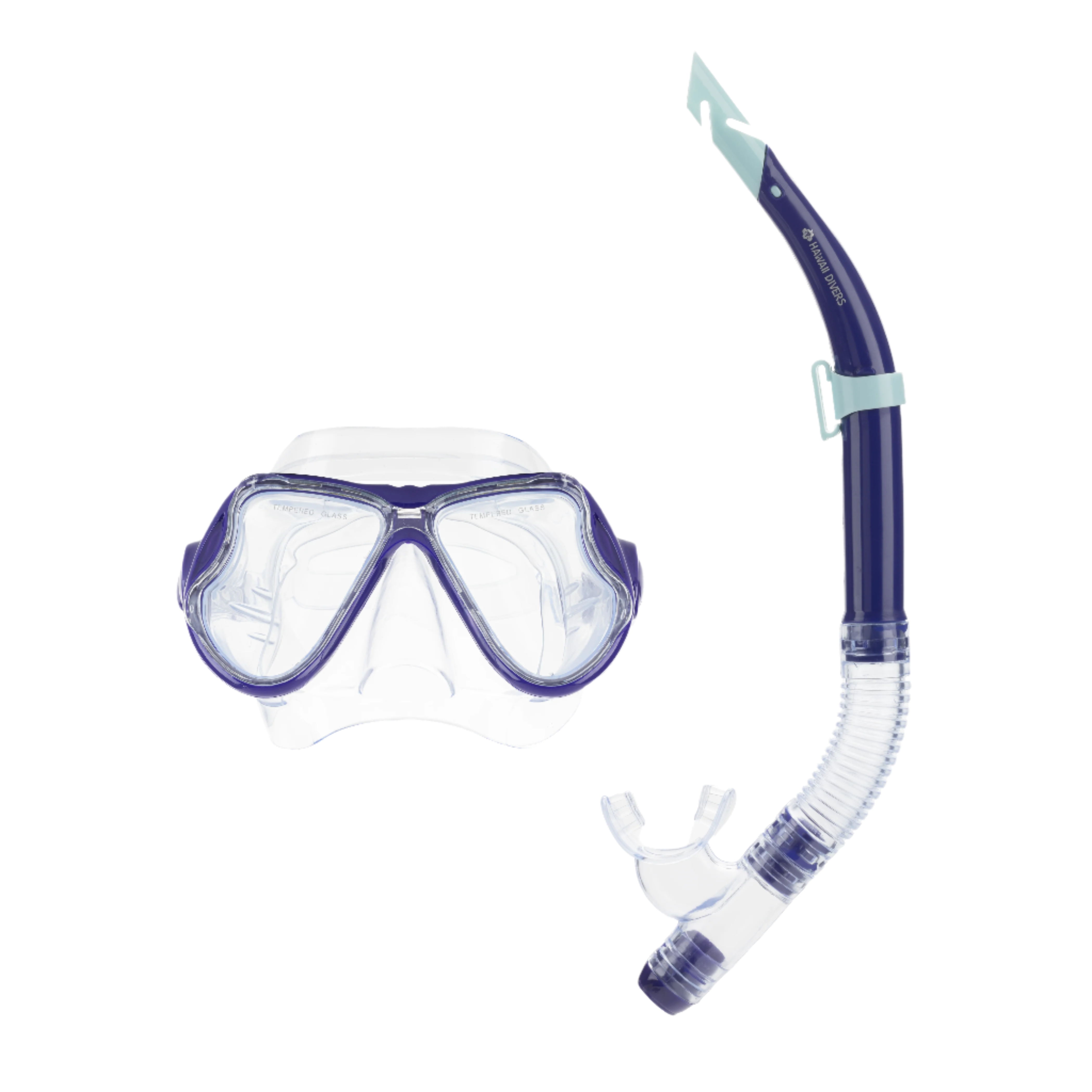 Hawaii Divers Manta Ray Adult Snorkel Combo – Purple