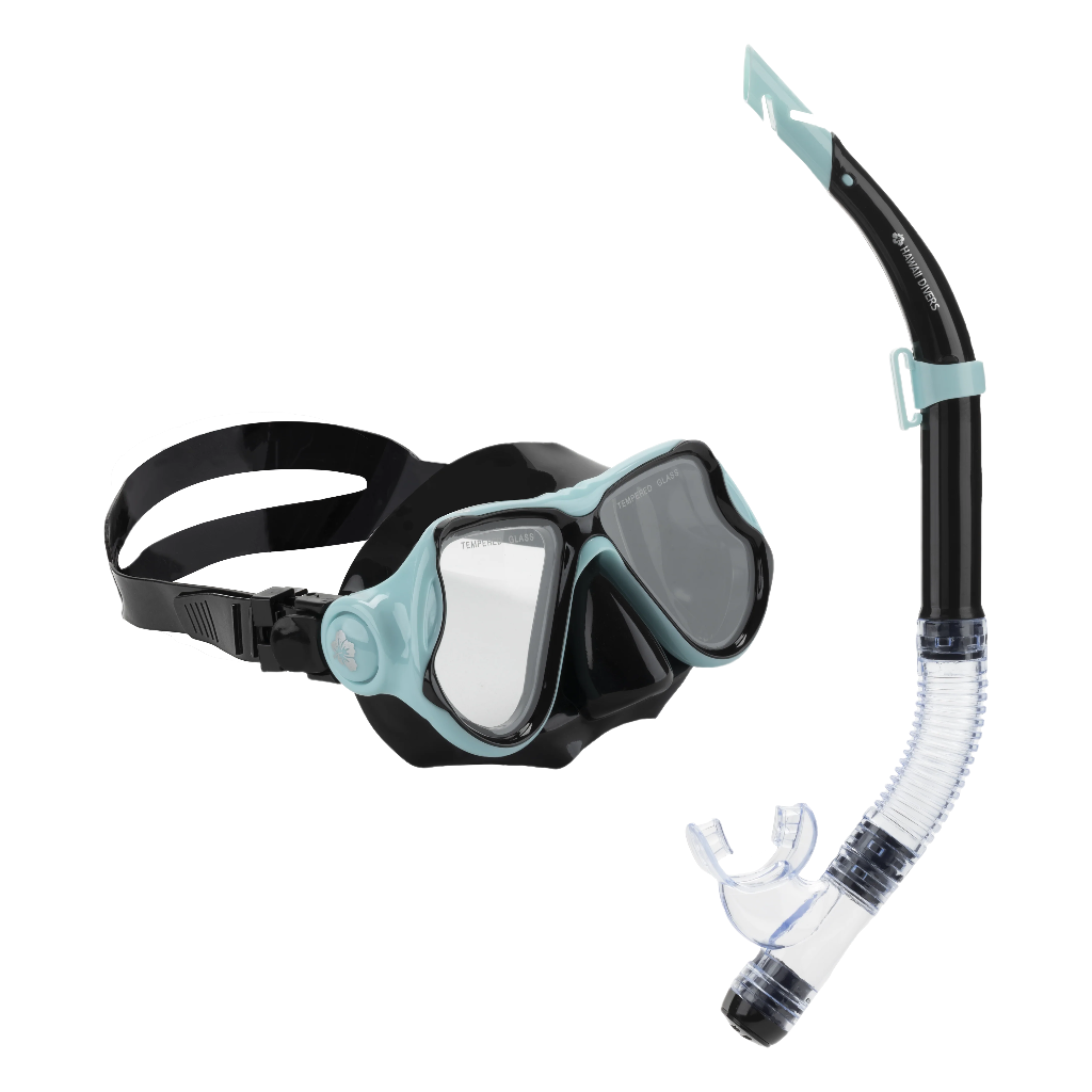 Hawaii Divers Manta Ray Adult Snorkel Combo – Turquoise/Black