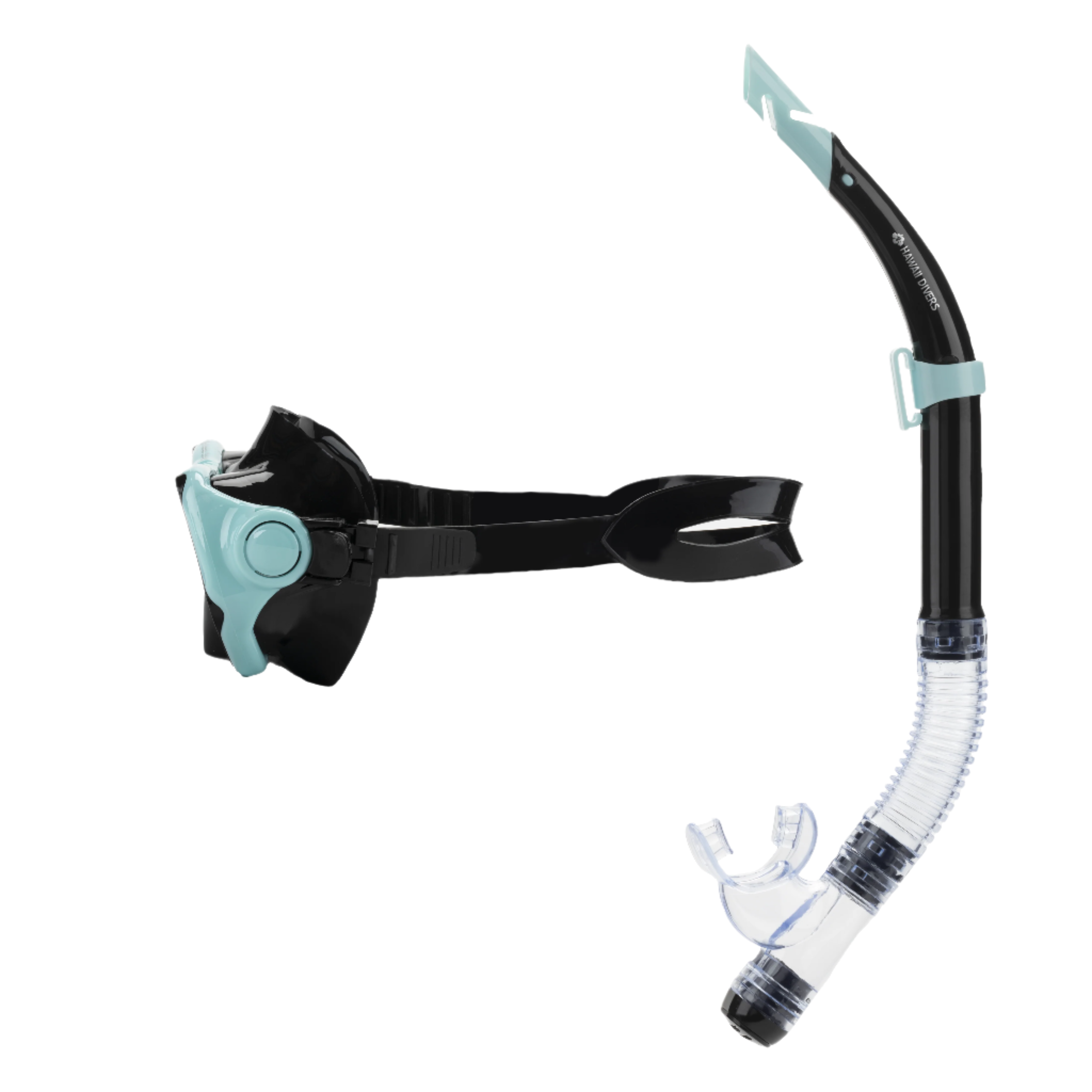 Hawaii Divers Beluga Jr Snorkel Combo – Turquoise/Black | Ages 8+