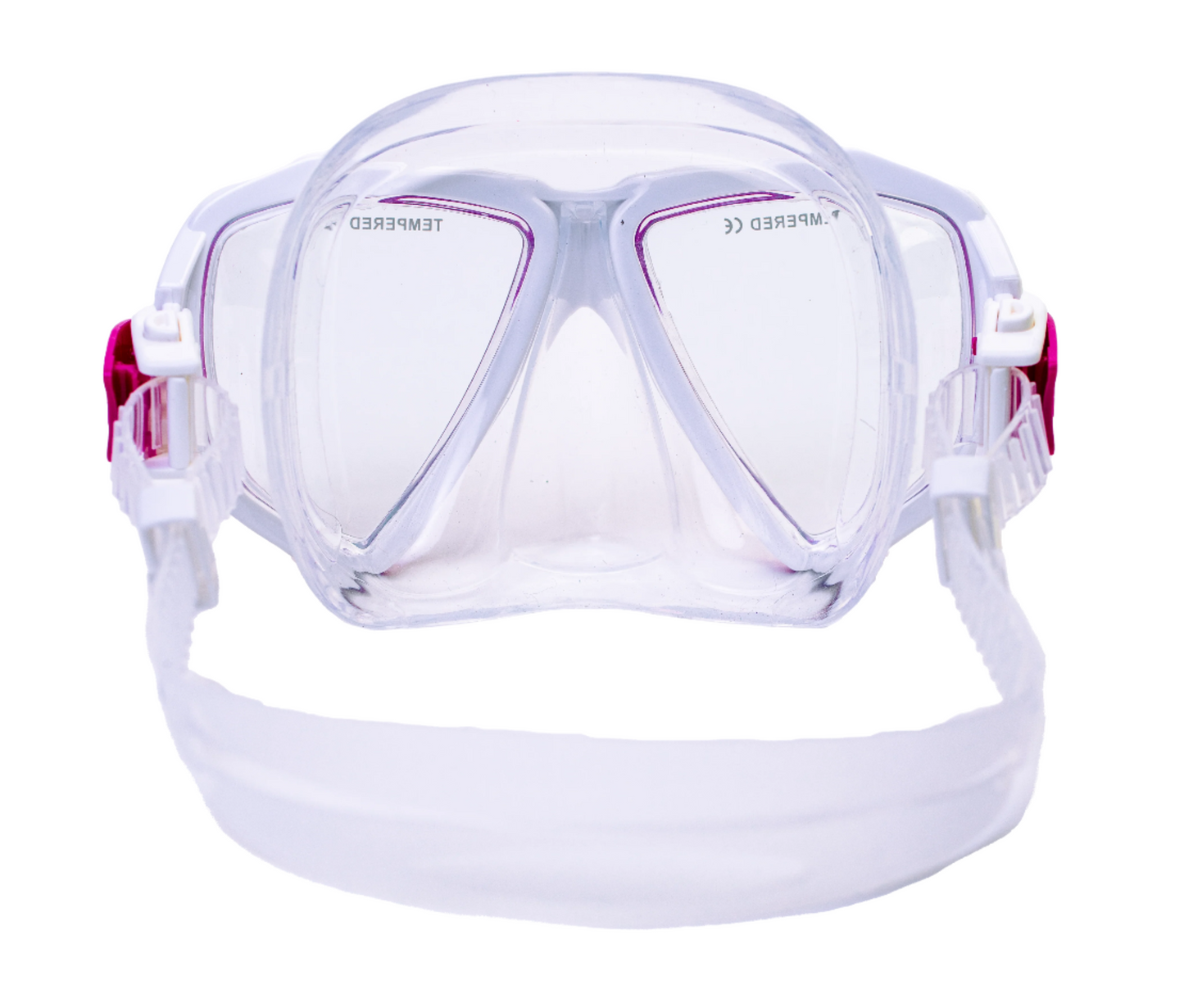 Hawaii Divers Orca Jr Snorkel Mask– White/Pink (Ages 8–14)