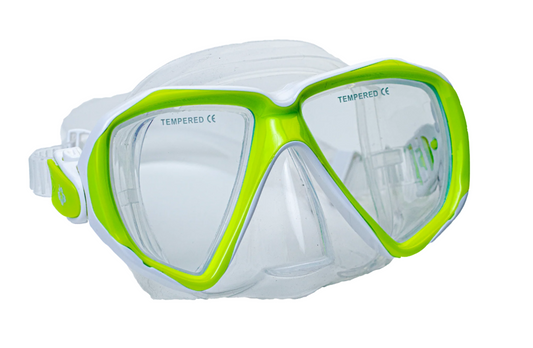 Hawaii Divers Orca Jr Snorkel Mask– Green (Ages 8–14)